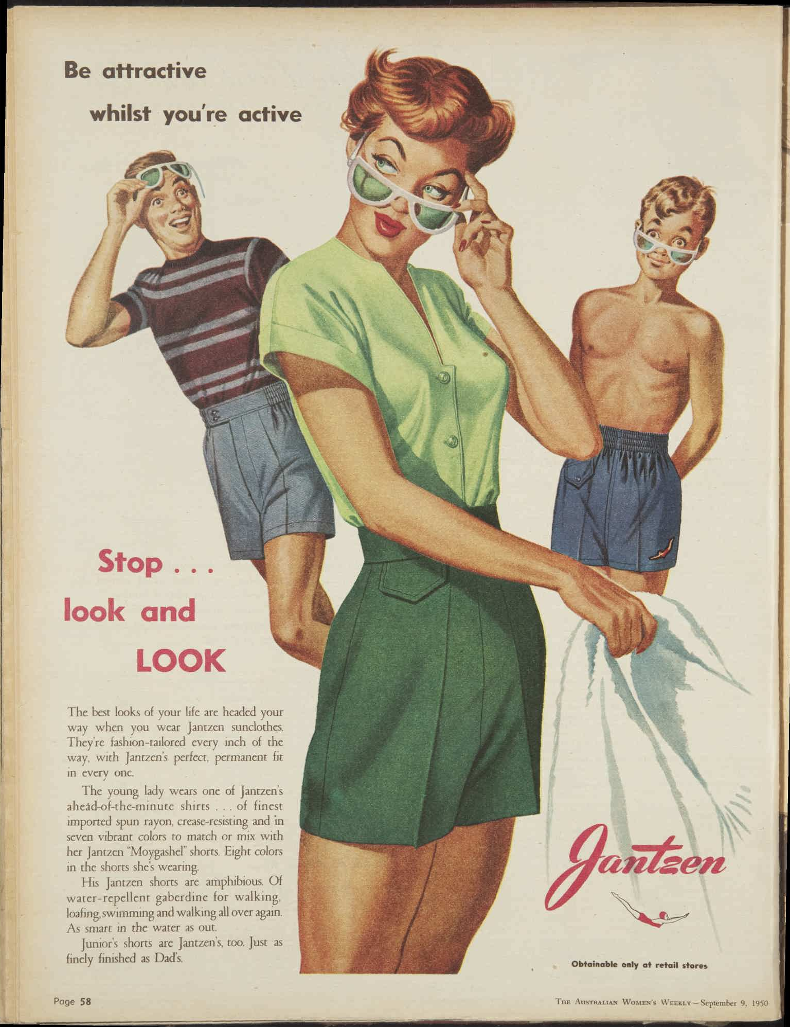 1950 advertisement for Jantzen clothes : Free Download, Borrow